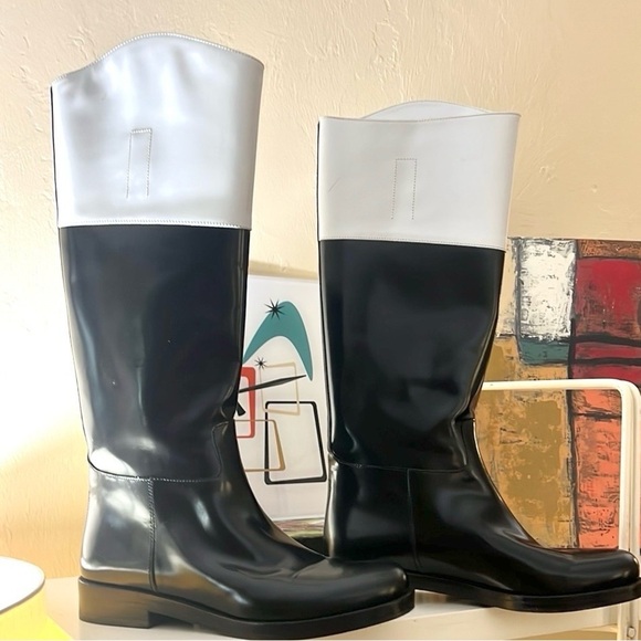 Michael Kors, Patent Leather Riding Boots, Excellent Condition, Size 37.5/US 7 - Picture 1 of 9